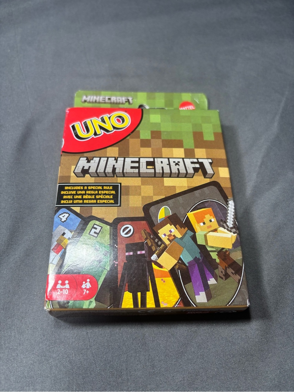 NEW UNO Minecraft Card Game - Green Brown Multicolor